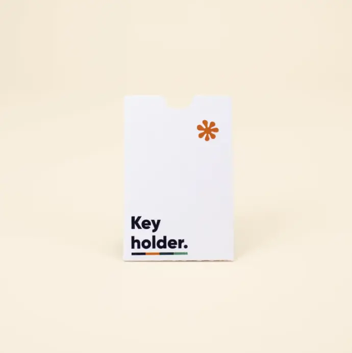 PAPEL PLANTABLE: SAK Porta llaves de hotel en sobre. Impresión a todo color