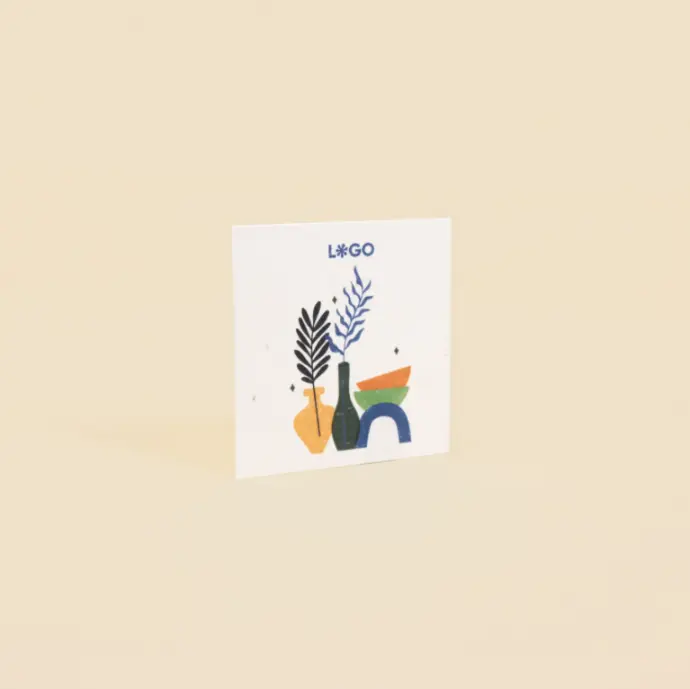 PAPEL PLANTABLE: Posavasos 10 x 10 cm.