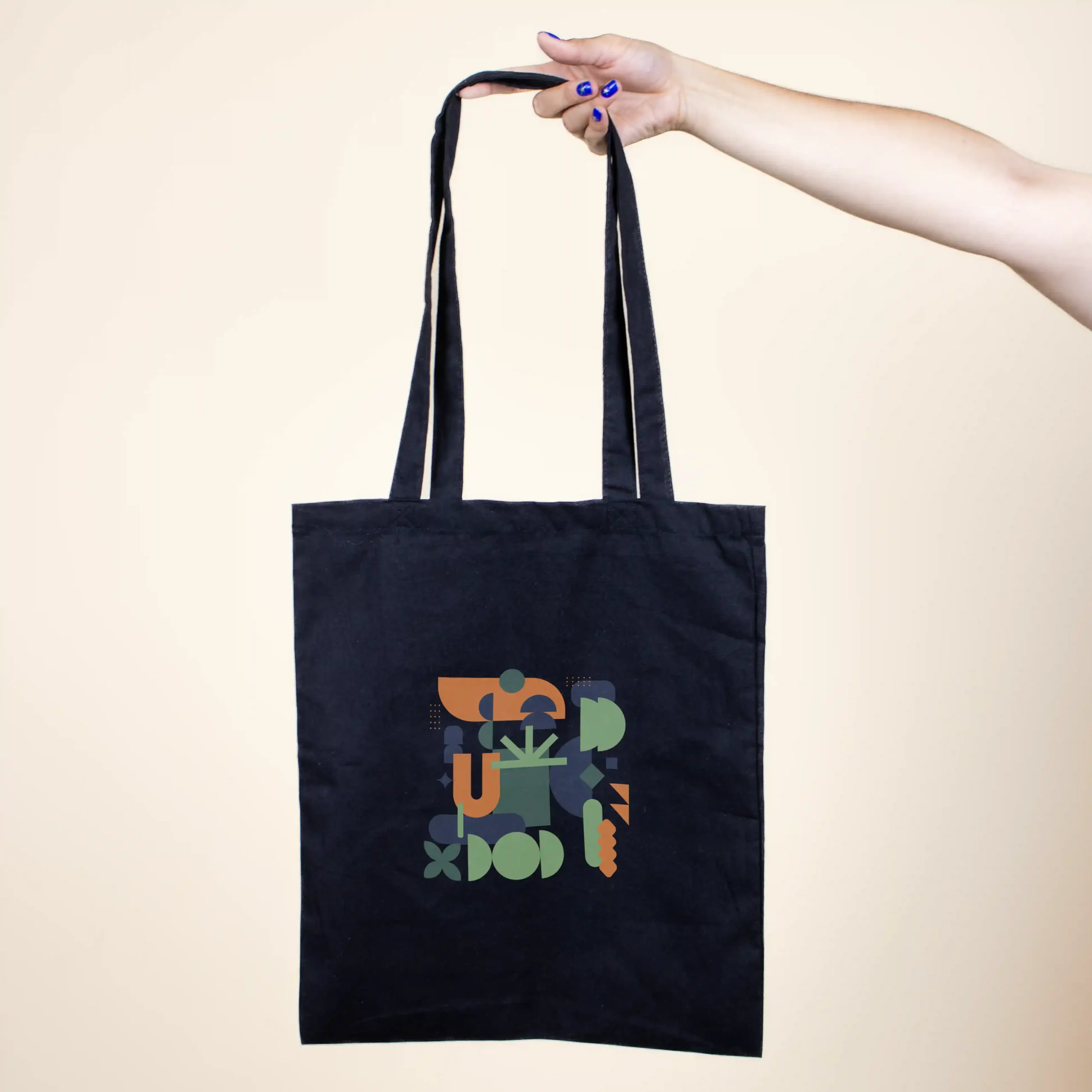 MIRLA: Bolsa negra de algodón orgánico 180 g/m2